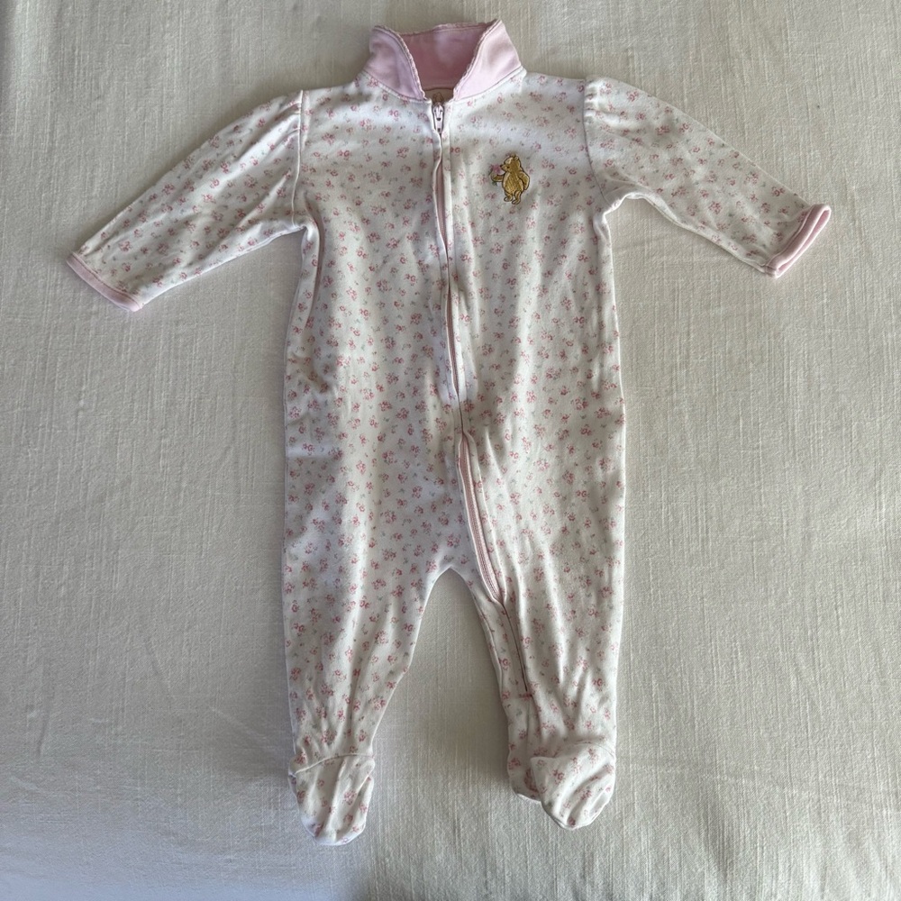 Vintage Classic Pooh Footie Pajamas 3-6m